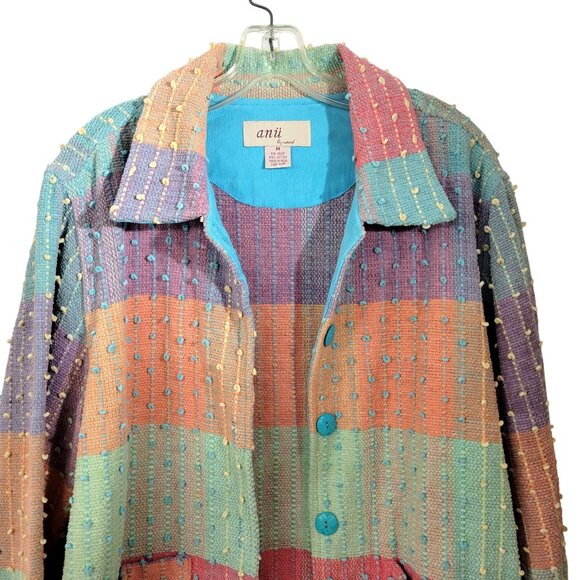 Anii by Natural Woven Chenille Art to Wear Jacket - Picture 4 of 5